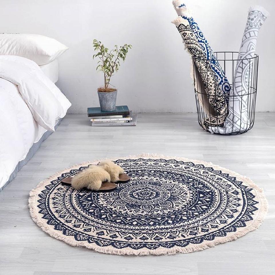 Moroccan Boho Area Rug with Tassels for Stylish Home Decor-Orizon Depot