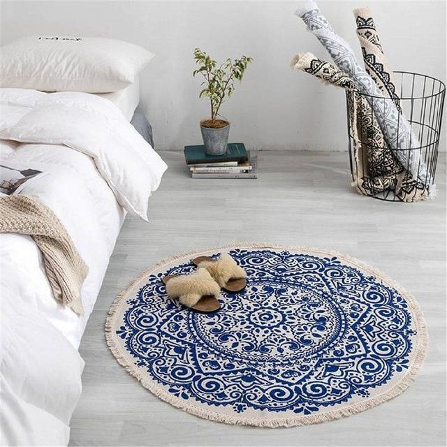 Moroccan Boho Area Rug with Tassels for Stylish Home Decor-Orizon Depot
