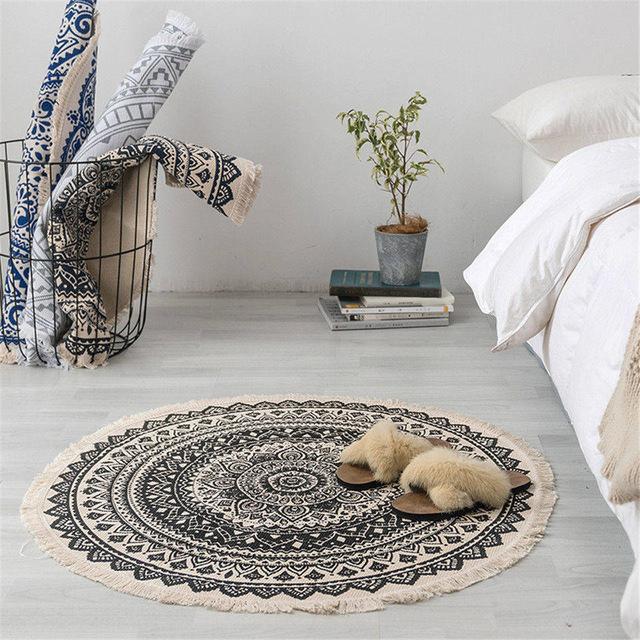 Moroccan Boho Area Rug with Tassels for Stylish Home Decor-Orizon Depot