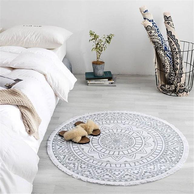Moroccan Boho Area Rug with Tassels for Stylish Home Decor-Orizon Depot
