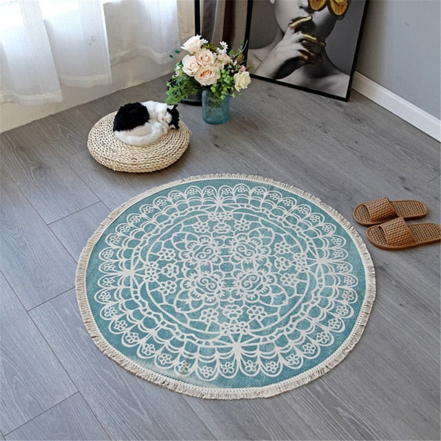 Mandala Design Accent Rug for Home Decor-Orizon Depot