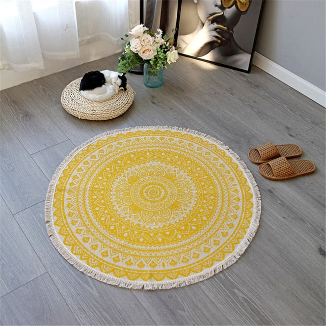 Mandala Design Accent Rug for Home Decor-Orizon Depot