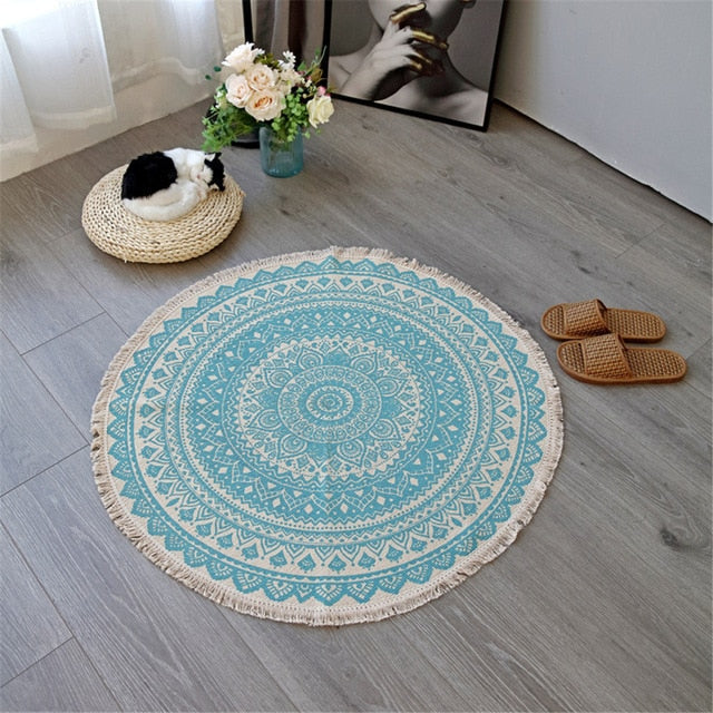 Mandala Design Accent Rug for Home Decor-Orizon Depot