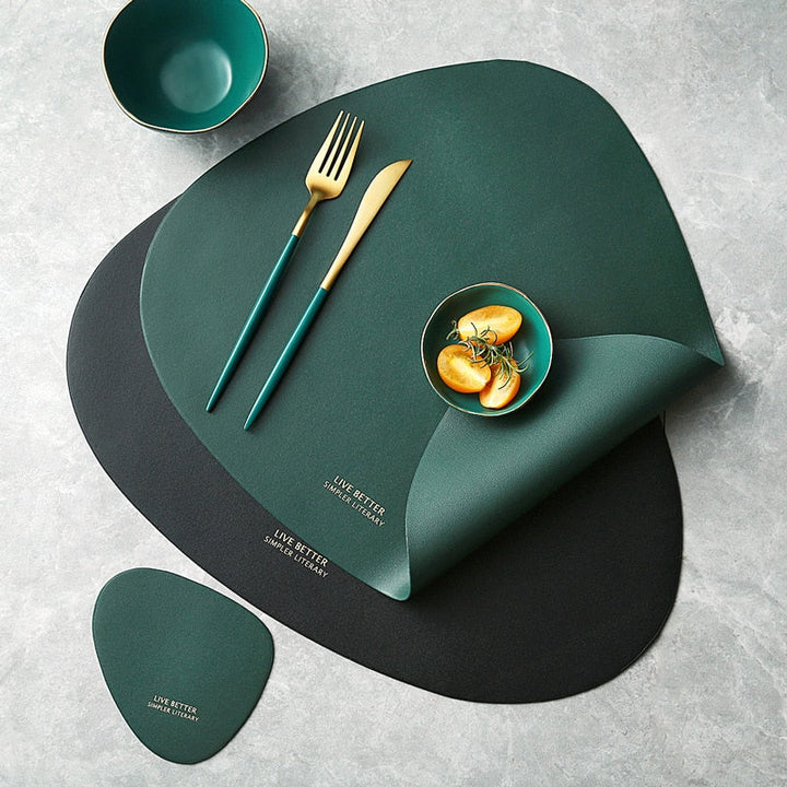 Triangle Placemat Set in 4 Colors - Stylish Table Decor-Orizon Depot