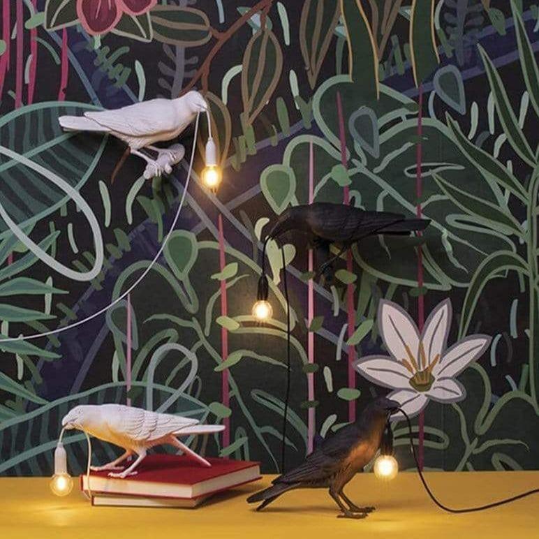 Elegant Raven Bird Lamp for Unique Home Decor-Orizon Depot