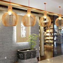Natural Scandinavian Design Handcrafted Wooden Pendant Light