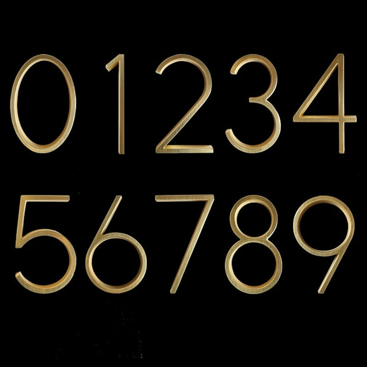 Gold Modern House Numbers for Stylish Home Address Display-Orizon Depot