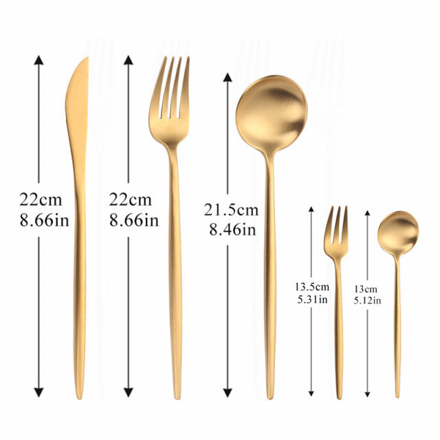 Modern Minimalist Stainless Steel Cutlery Set-Orizon Depot