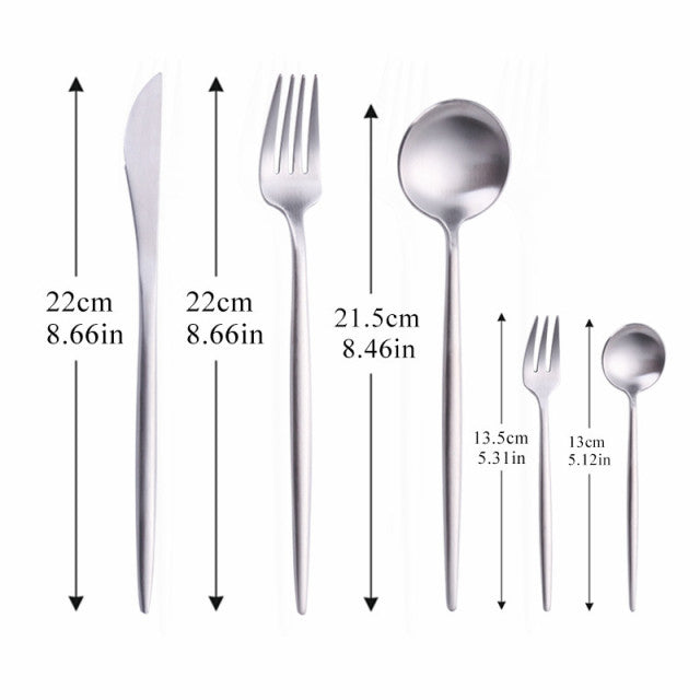 Modern Minimalist Stainless Steel Cutlery Set-Orizon Depot