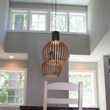 Natural Scandinavian Design Handcrafted Wooden Pendant Light
