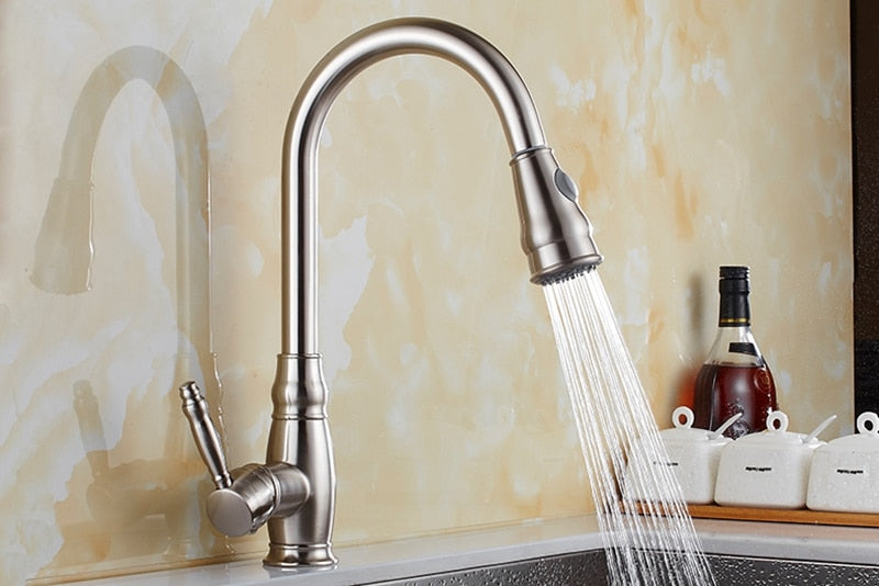 Retractable Kitchen Faucet - Modern Design for Easy Use-Orizon Depot