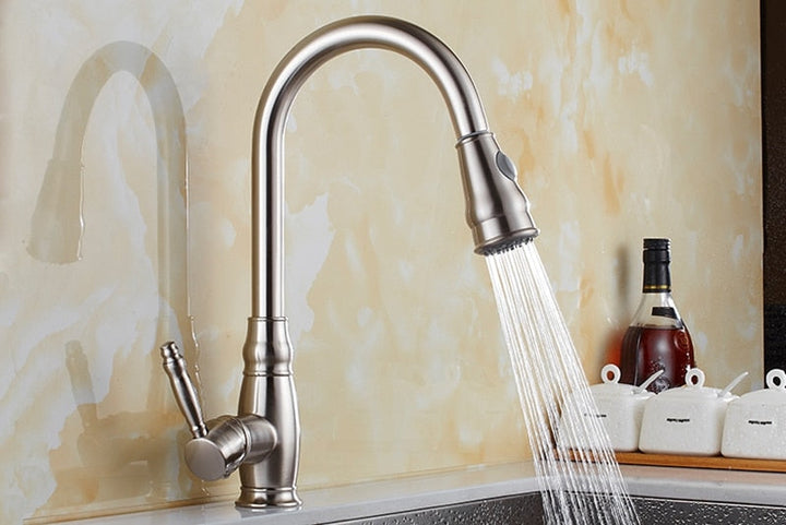 Retractable Kitchen Faucet - Modern Design for Easy Use-Orizon Depot