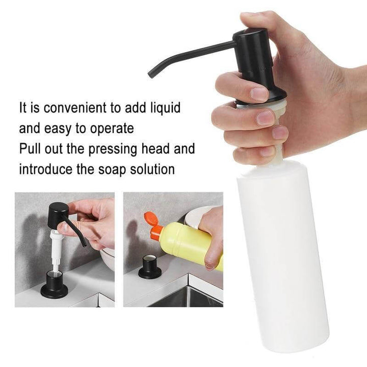 Sink-Mounted Soap Dispenser for Easy Kitchen or Bathroom Use-Orizon Depot