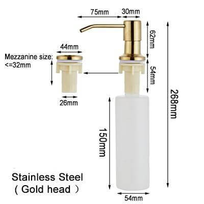 Sink-Mounted Soap Dispenser for Easy Kitchen or Bathroom Use-Orizon Depot