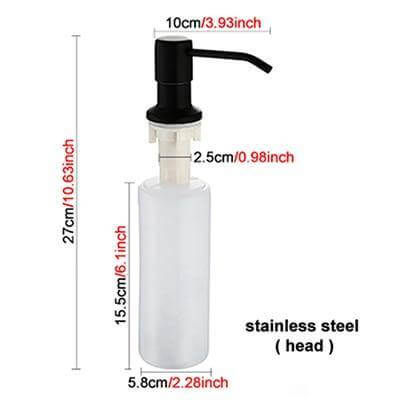 Sink-Mounted Soap Dispenser for Easy Kitchen or Bathroom Use-Orizon Depot
