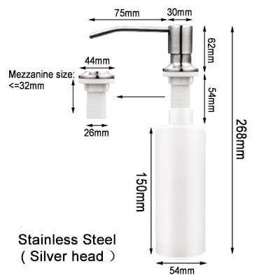 Sink-Mounted Soap Dispenser for Easy Kitchen or Bathroom Use-Orizon Depot