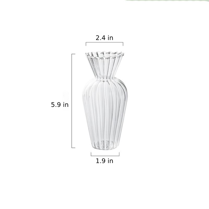 Petal-Textured Glass Accents and Vases for Home Decor-Orizon Depot