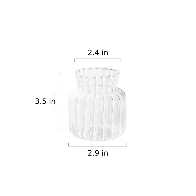 Petal-Textured Glass Accents and Vases for Home Decor-Orizon Depot