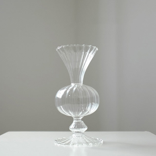 Petal-Textured Glass Accents and Vases for Home Decor-Orizon Depot