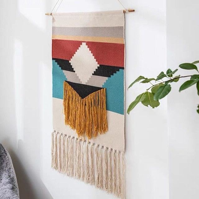 Geometric Tufted Wall Carpet for Stylish Home Decor-Orizon Depot