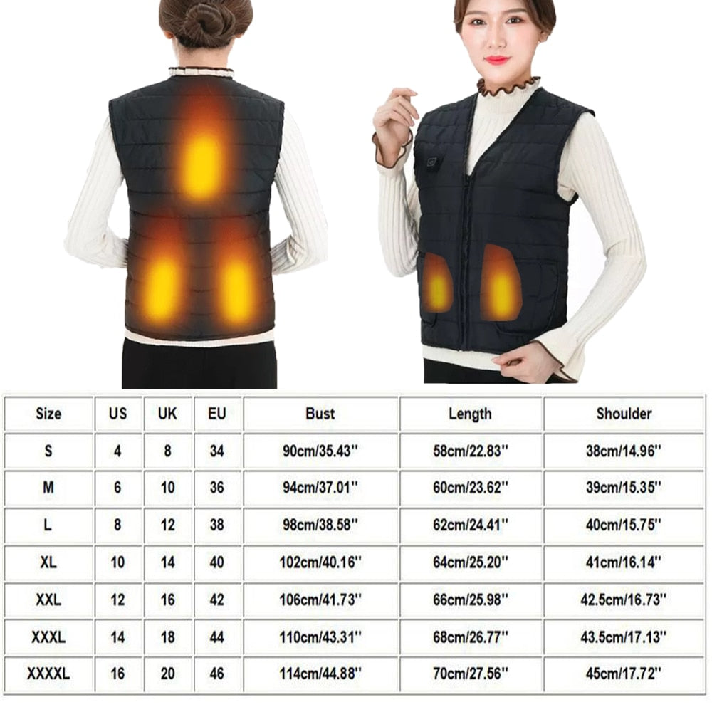 Electric Heated Cotton Vest for Warmth and Comfort-Orizon Depot