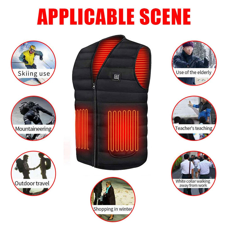 Electric Heated Cotton Vest for Warmth and Comfort-Orizon Depot