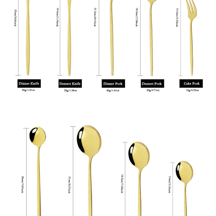 24-Piece Stainless Steel Cutlery Set for Dining and Entertaining-Orizon Depot