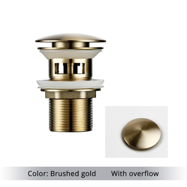 Polished Brass Bathroom Sink Drain - Stylish and Durable Design-Orizon Depot