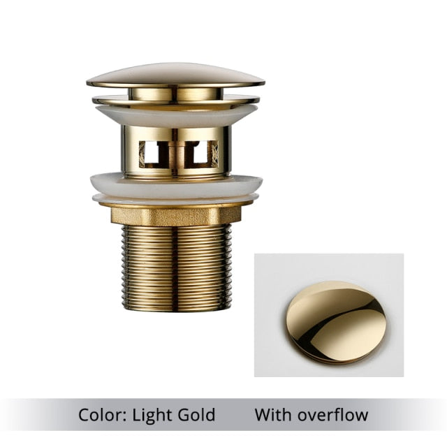 Polished Brass Bathroom Sink Drain - Stylish and Durable Design-Orizon Depot