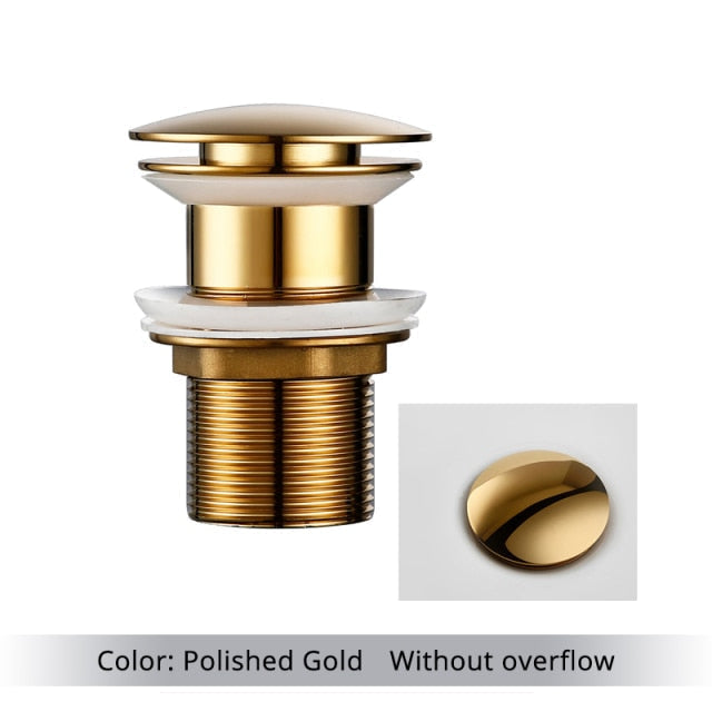 Polished Brass Bathroom Sink Drain - Stylish and Durable Design-Orizon Depot