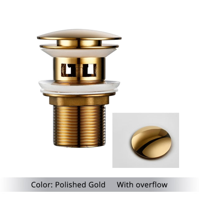 Polished Brass Bathroom Sink Drain - Stylish and Durable Design-Orizon Depot