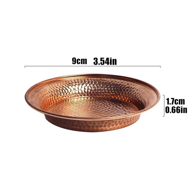 Sacred Healing Copper Plate Trio for Wellness and Energy Balance-Orizon Depot