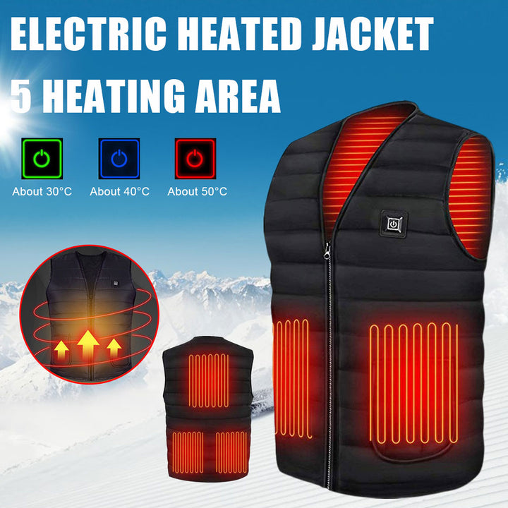 Electric Heated Cotton Vest for Warmth and Comfort-Orizon Depot