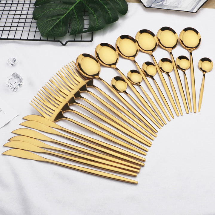 24-Piece Stainless Steel Cutlery Set for Dining and Entertaining-Orizon Depot