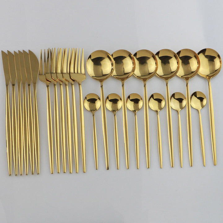 24-Piece Stainless Steel Cutlery Set for Dining and Entertaining-Orizon Depot
