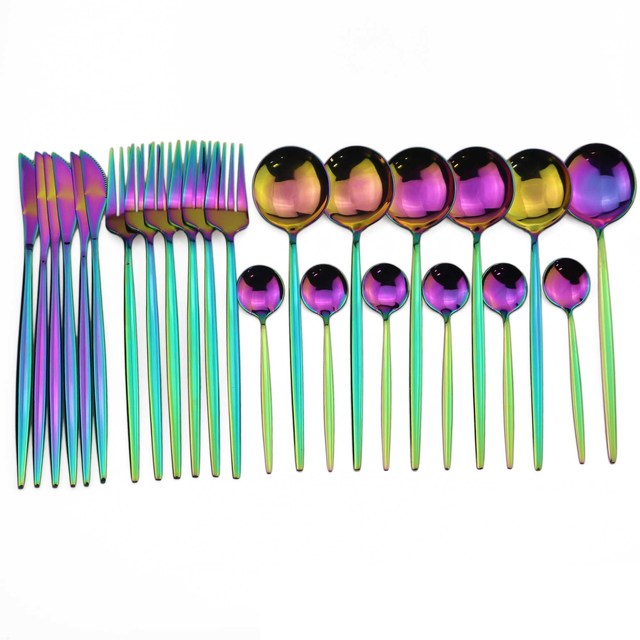 24-Piece Stainless Steel Cutlery Set for Dining and Entertaining-Orizon Depot