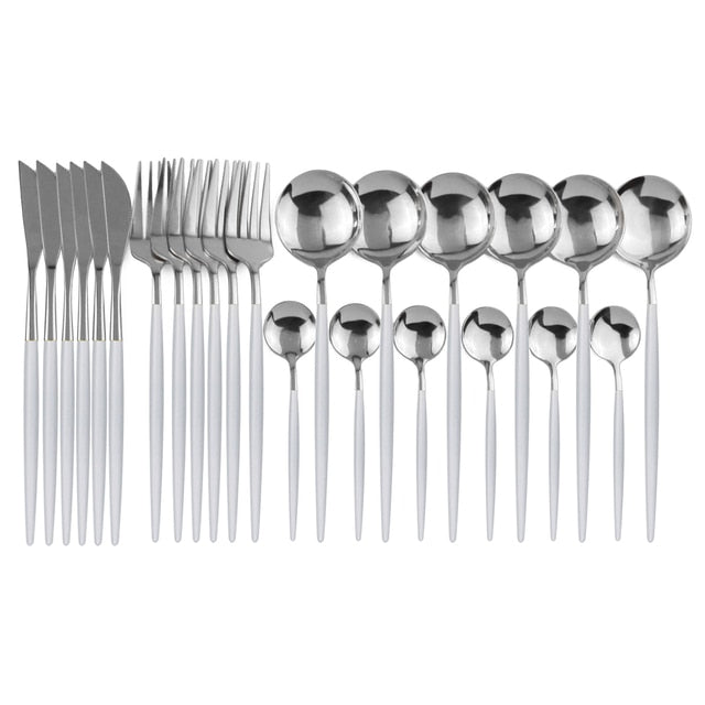 24-Piece Stainless Steel Cutlery Set for Dining and Entertaining-Orizon Depot