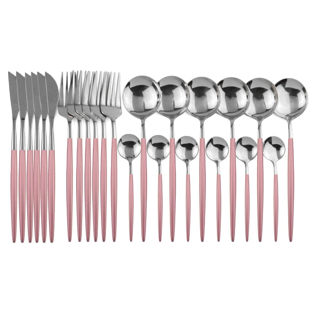 24-Piece Stainless Steel Cutlery Set for Dining and Entertaining-Orizon Depot