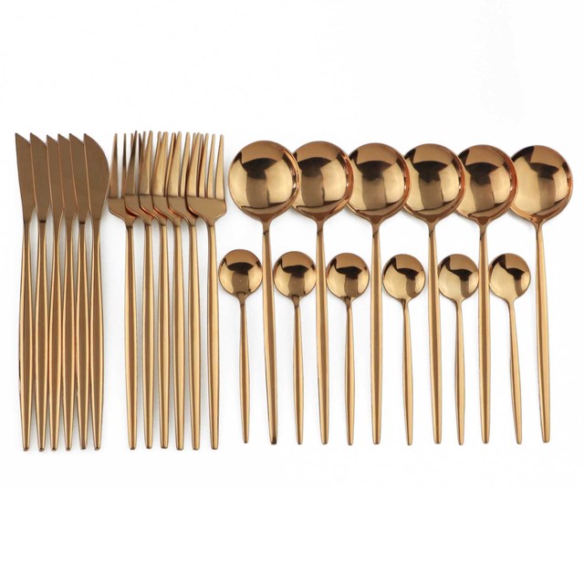 24-Piece Stainless Steel Cutlery Set for Home and Kitchen-Orizon Depot