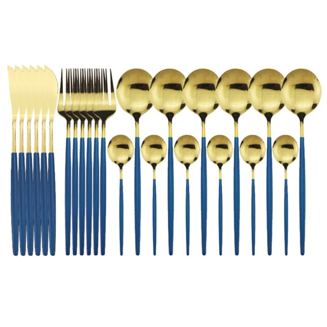 24-Piece Stainless Steel Cutlery Set for Dining and Entertaining-Orizon Depot