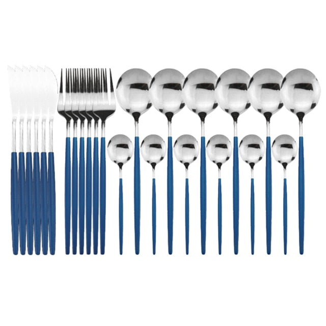 24-Piece Stainless Steel Cutlery Set for Dining and Entertaining-Orizon Depot