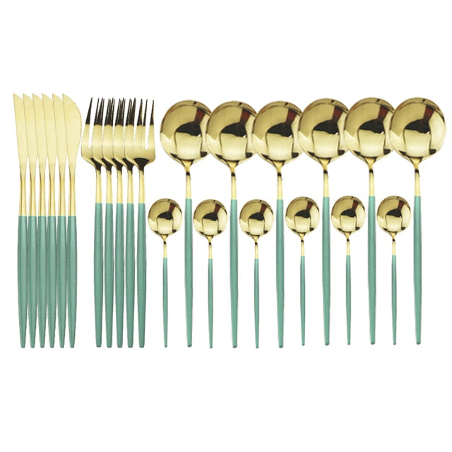 24-Piece Stainless Steel Cutlery Set for Dining and Entertaining-Orizon Depot