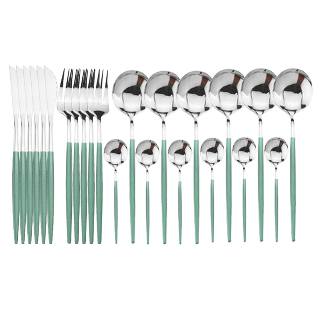 24-Piece Stainless Steel Cutlery Set for Dining and Entertaining-Orizon Depot