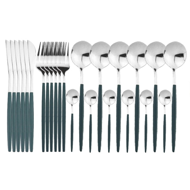 24-Piece Stainless Steel Cutlery Set for Dining and Entertaining-Orizon Depot