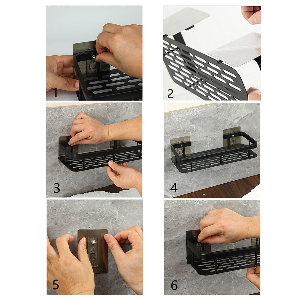 Metal Suction Cup Bathroom Shelves for Easy Storage Solutions-Orizon Depot
