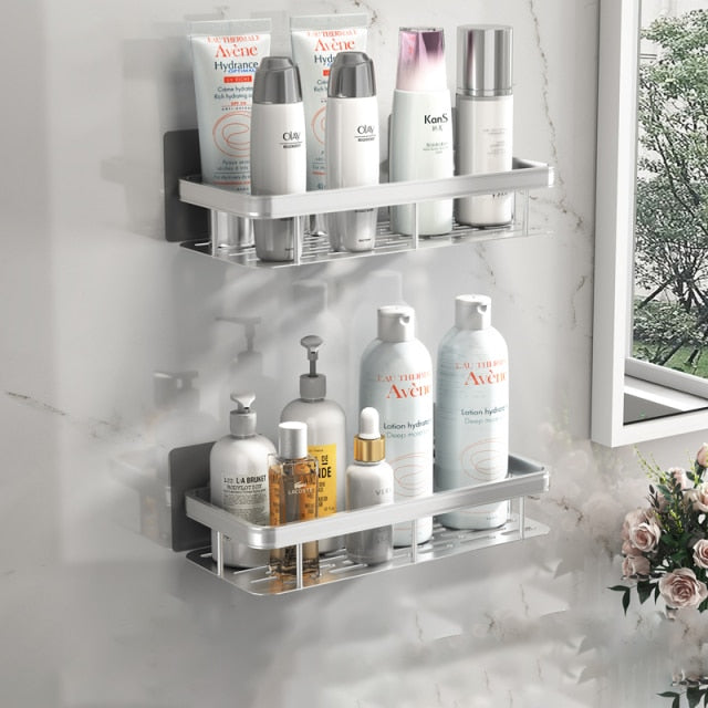 Metal Suction Cup Bathroom Shelves for Easy Storage Solutions-Orizon Depot