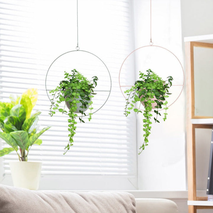 Metal Hanging Plant Pot Holder for Indoor and Outdoor Use-Orizon Depot