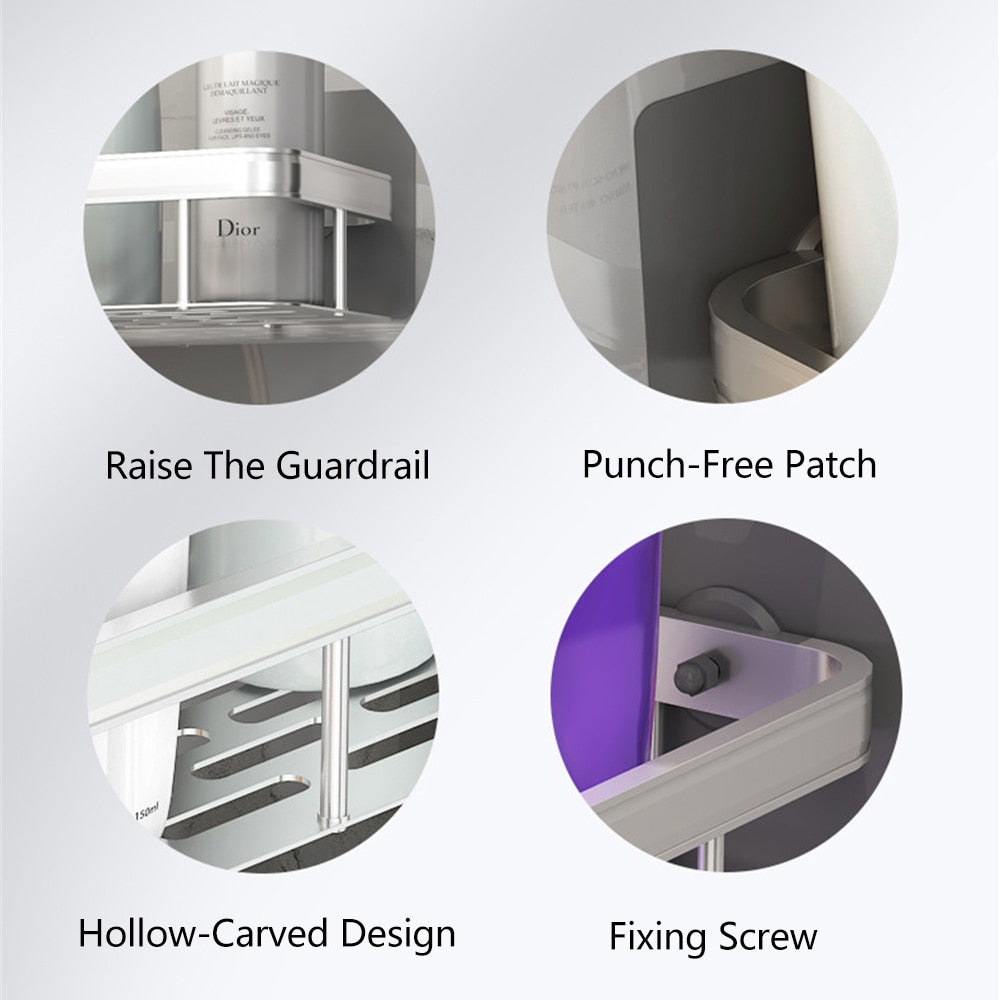 Metal Suction Cup Bathroom Shelves for Easy Storage Solutions-Orizon Depot