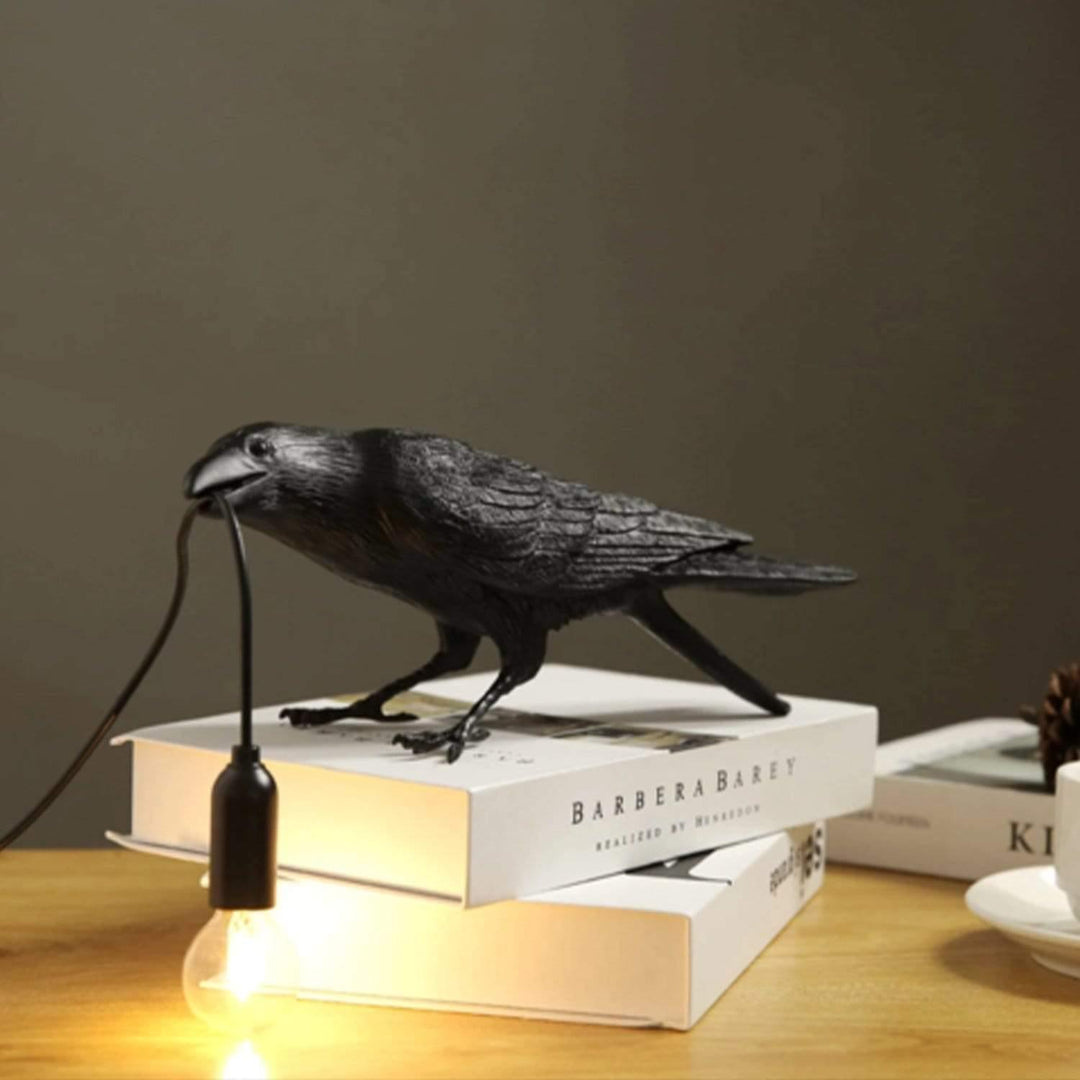 Elegant Raven Bird Lamp for Unique Home Decor-Orizon Depot