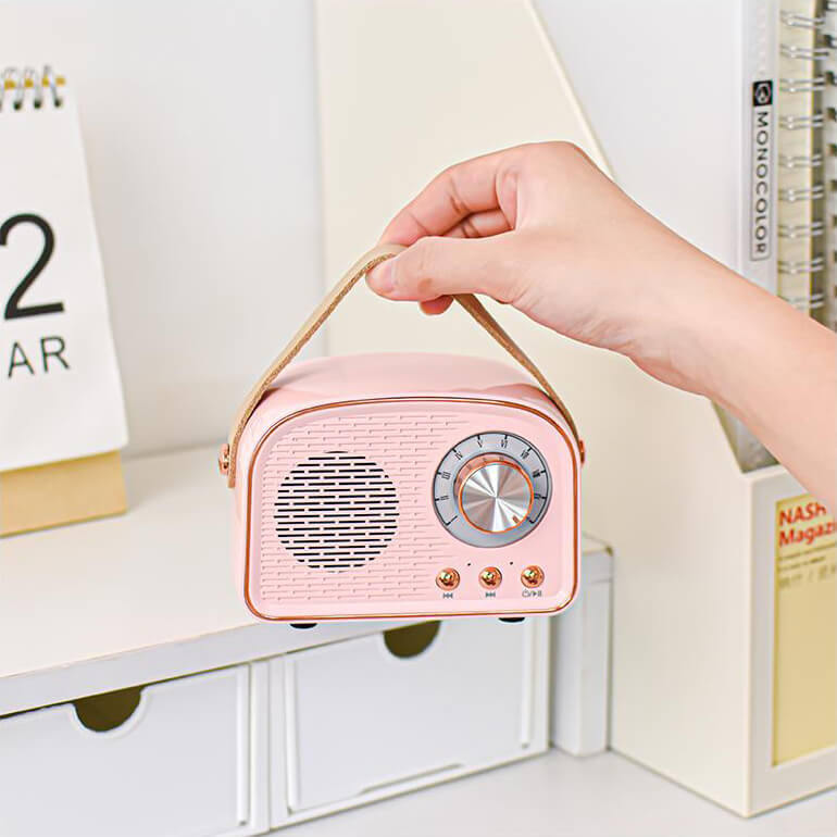 Retro Round Bluetooth Radio Speaker-Orizon Depot